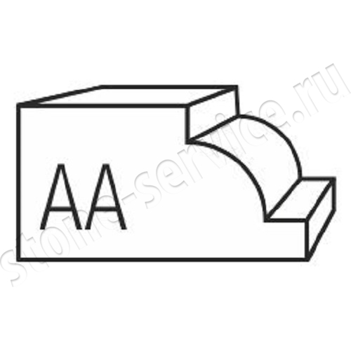 фреза профильная алмазная по граниту и мрамору aa-30 (#60/70), вакуумное спекание diam-s