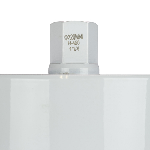 коронка алмазная по железобетону с микроударом white diamond 1'1/4 диаметр 220мм высота 450мм мокрое сверление diamaster