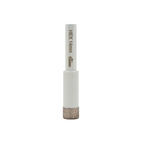 сверло алмазное кольцевое универсальное tech-nick cosmo hex (цанга) диаметр 14 мм, высота 35 мм, сухое и мокрое сверление