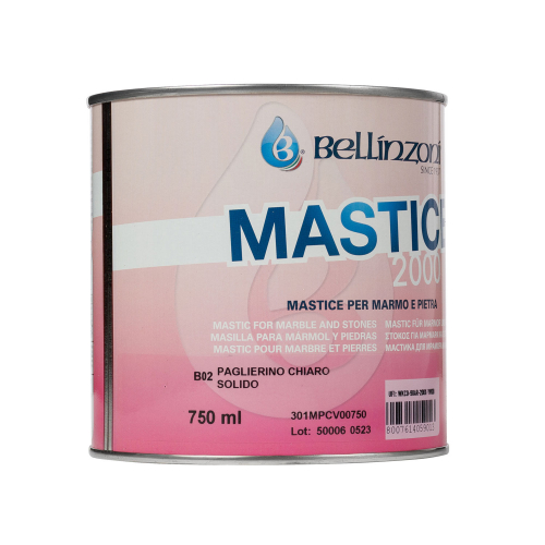 клей-мастика полиэфирный для камня mastice 2000 solido 02 светло-бежевый густой 0,75 л bellinzoni