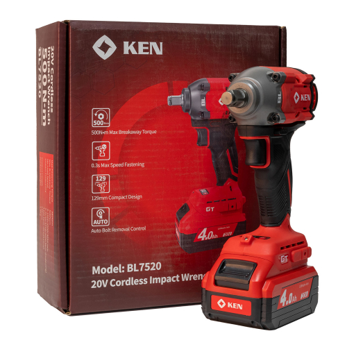 гайковерт аккумуляторный бесщеточный bl7520-40b ken