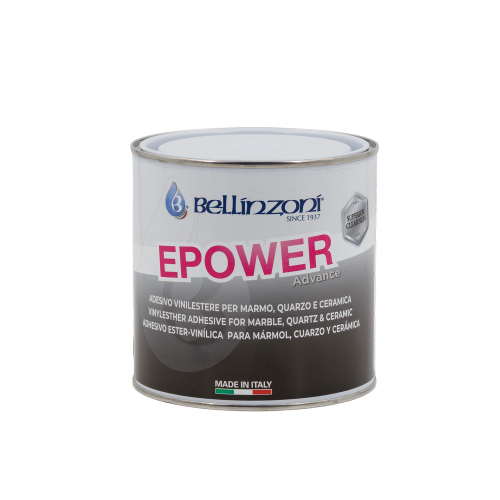 клей полиэфирный для камня epower прозрачный густой 0,75л bellinzoni