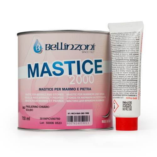 клей-мастика полиэфирный для камня mastice 2000 solido 02 светло-бежевый густой 0,75 л bellinzoni