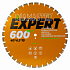диск алмазный отрезной сегментный expert 600*25,4*4,2 мм кирпич/асфальт сухой-мокрый рез diamaster