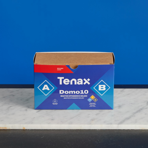 клей эпоксидный двухкомпонентный для камня domo-10 белый густой 1+1л  tenax